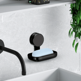 Saboneteira Plástica Dupla Face 3M Preto - Ela Decora